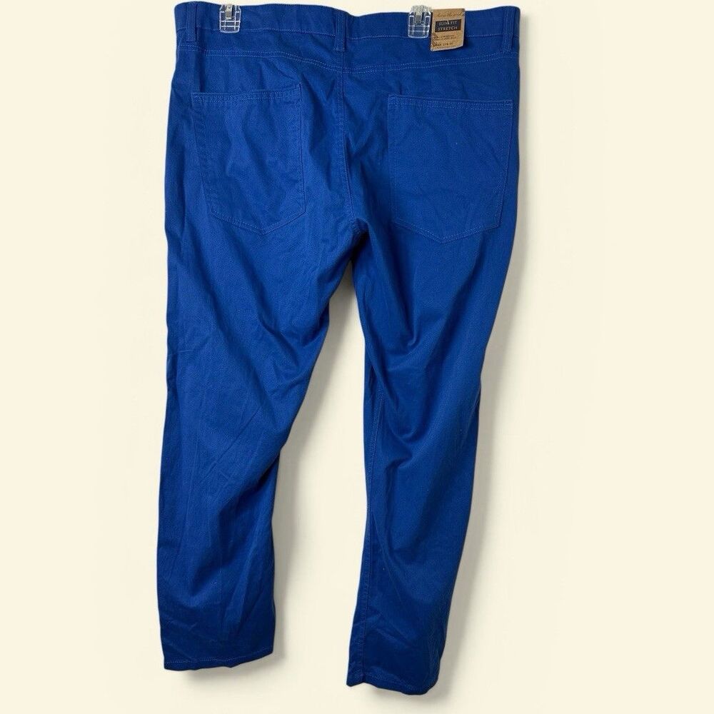 NWT Across The Pond Slim Fit Stretch Signature Line Blue Pants Men's Size 38x30 - Picture 3 of 9